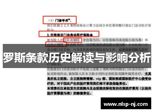 罗斯条款历史解读与影响分析